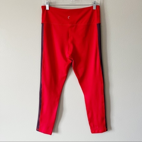 ZYIA Active Red Royalty Stripe Light n Tight High-Rise 7/8 Leggings Size 12 EUC - Picture 10 of 13